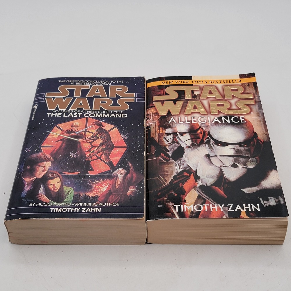 Timothy Zahn Star Wars Last Command & Allegiance 2 Book Lot 1st PB Printings